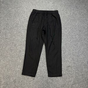 J Crew Pants Womens Size Small Linen Blend Elastic Waist Drawstring Black